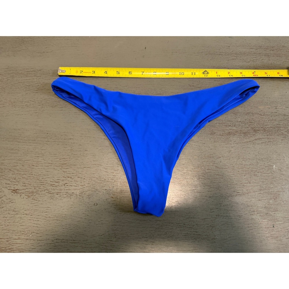 Relleciga Royal Blue Bikini Bottom High Cut Swimwear Size Large L Blue